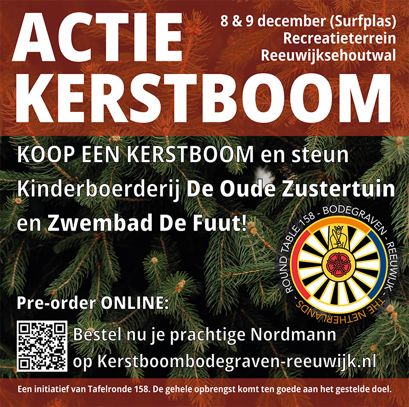 Actie Kerstboom BodegravenReeuwijk steunt dit jaar deze twee goede